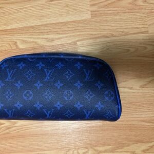 Louis Vuitton Navy Monogram Cosmetic Pouch